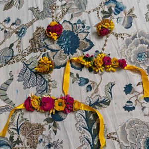 Floral Haldi Jewelry Set