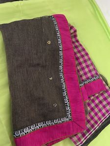 Elegant Checkered Saree