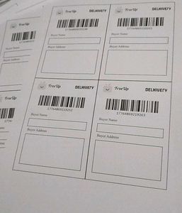 100 Piece B/W Non Sticky Shipping Labels