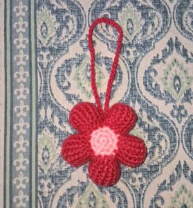 Crochet Flower Bag Charm