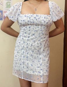 White (blue Flowers) Pinterest Aesthetie Dress