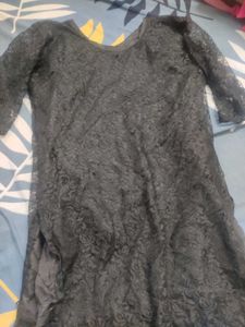 Net Black Kurti For Girls