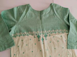 Pricedrop | Mint Green Handloom Cotton Kurta