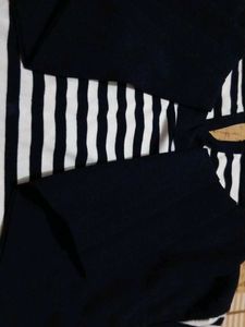 Striped Dress with Cropped Jacket