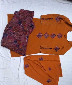 Patchwork Mustard 3pc. Suit