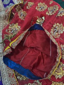 Red &amp; Blue Lehenga Choli Set Never Wore