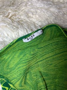 Green Swirl Halter Bodycon Dress