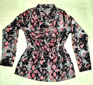 Snakeskin Print Ruffled Top.