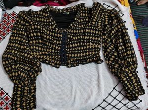 Patterned Sheer Top