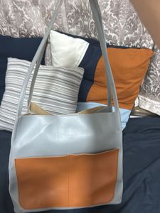 Color Block Tote Bag