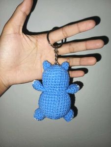 Crochet Snorlax Keychain