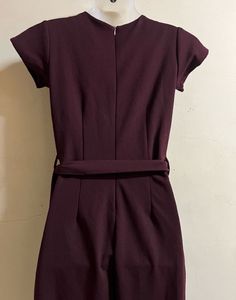 Pintrest Burgundy Jumpsuit with pockets