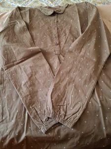 Vintage Style Brown Blouse