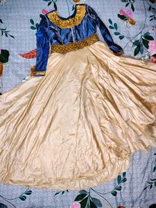 Embroidered Blue &amp; Gold Gowns