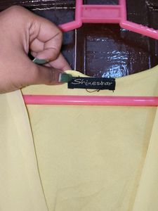 Aesthetic Yellow Flutter Sleeve Top