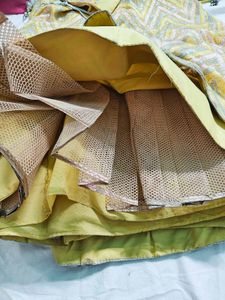 Yellow Lehenga With Silver Embroidery