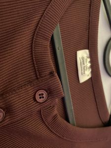 Brown  Long Sleeve Top