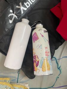 Water Bottles - White & Graphic Print