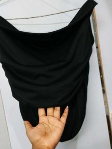 Elegant Black Halter Neck Top