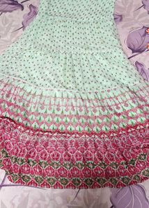 Summer Dress Green + Pink
