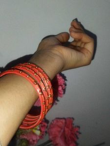 Red &amp; Gold Bangle Set