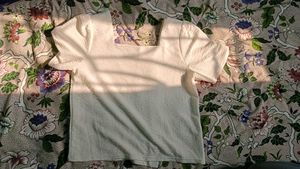 White Square Neck Top