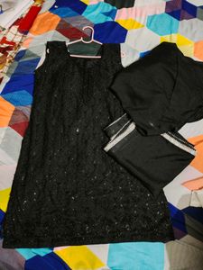 Black Shrara Set Party Wear