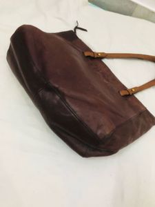 Fossil Leather Tote Bag