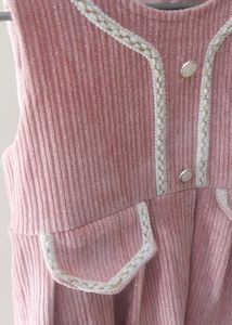Cute Pink Corduroy Dress