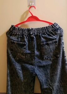 Acid Wash Wide Leg Jeans