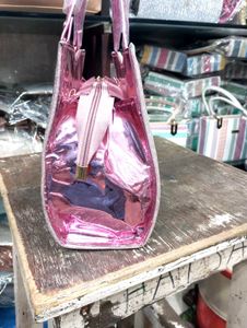 😍 Stylish Sparkling Pink Handbag 👜