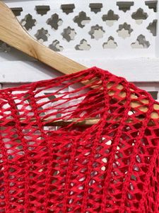 Cherry Breeze Open Knit Top C