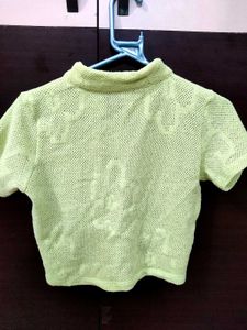 Green Floral Print Polo Shirt