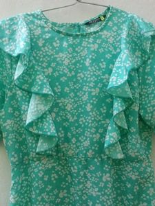 FLORAL RUFFLE DRESS
