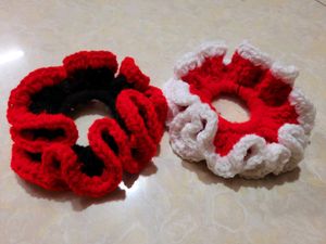 Crochet Hair Scrunchies - Set of 3