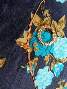 gold plated necklace with earrings and bala