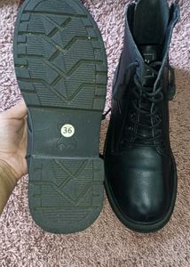 Black Ankle Combat Boots