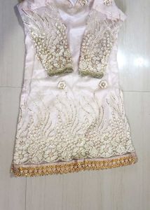 Elegant White Embroidered Shalwar Kameez