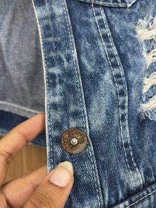 Back Bow Sleeveless Denim Vest