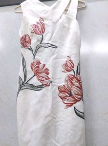 UK Brand Imported Floral White Dress