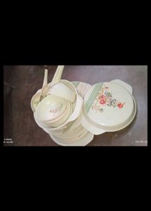 Fiver Plastic 6 Plate Bowl Dinner Set