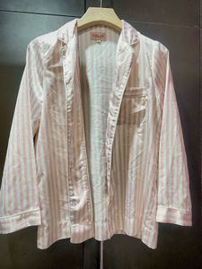 Blush Pink Striped Pajama Shirt – EBLIN