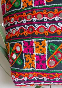 Multi Color Gamthi Work Hand Bag