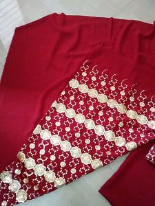 Bridal Dress Material. Full Sequias Work.