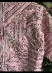 Cut Dana &amp; Moti Work Heavy Pink Embellished Blouse
