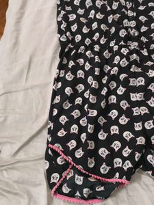 Cute Cat Print Romper