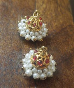 Mother daughter Kempu stone Jhumkas, big and small