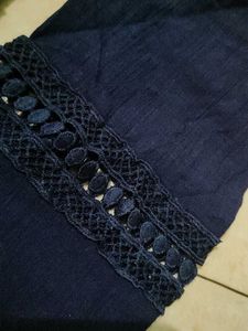 Cute Blue Casual Pants