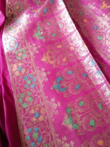 Pink Banarasi Silk Saree