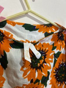 Sunflower Print Maxi Skirt